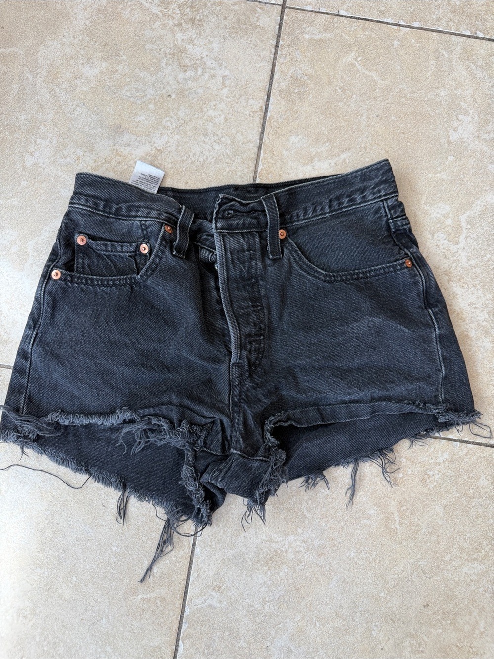 Levi’s 501 Black Denim Cutoff Shorts